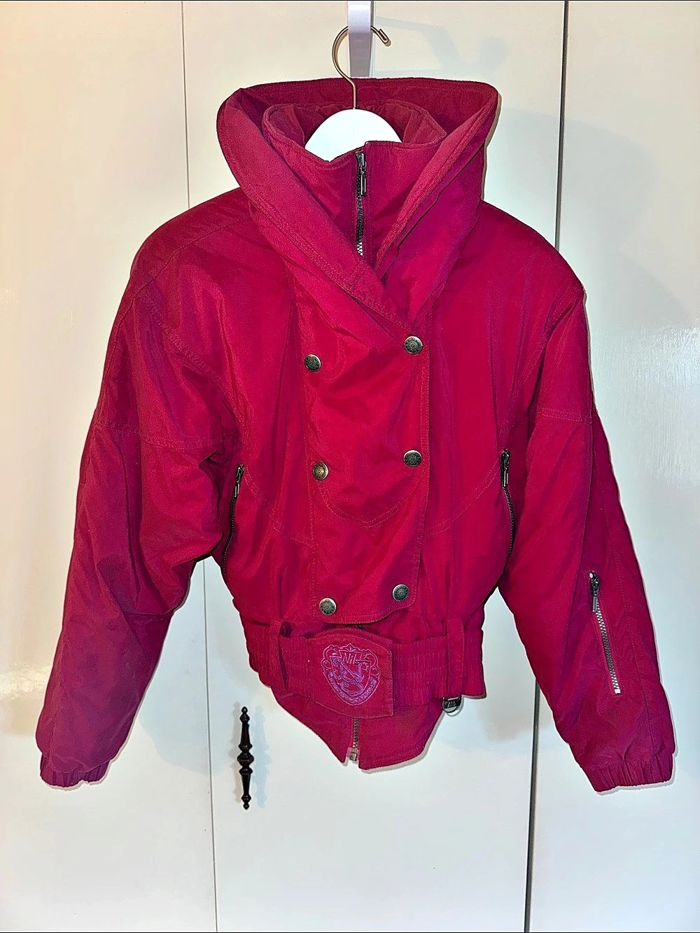 NILS Pink Double-Breasted Ski Jacket